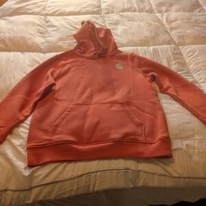 Carhartt Women's Orange Hoodie Sweater